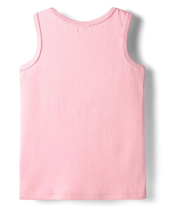 Babyhug Cotton Knit Sleeveless Solid Coloured Thermal Wear Vest Pack Of 2 - Pink & Light Blue