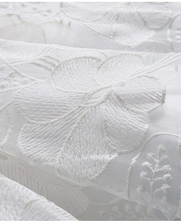 Babyhug Woven Sleeveless Mesh Party Dress With Lace Detailing & Floral Applique - White