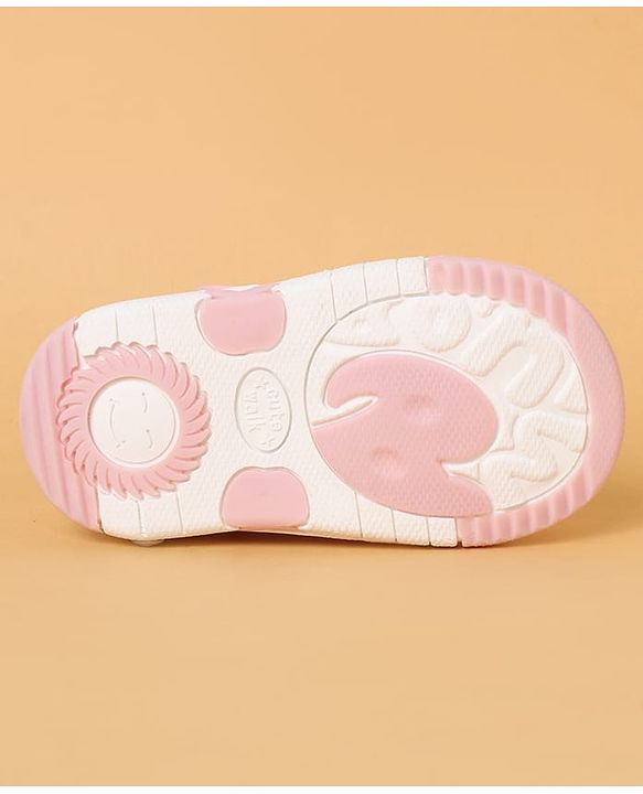 Cute Walk by Babyhug Casual Shoes With Velcro Closure & Bow Applique - Purple