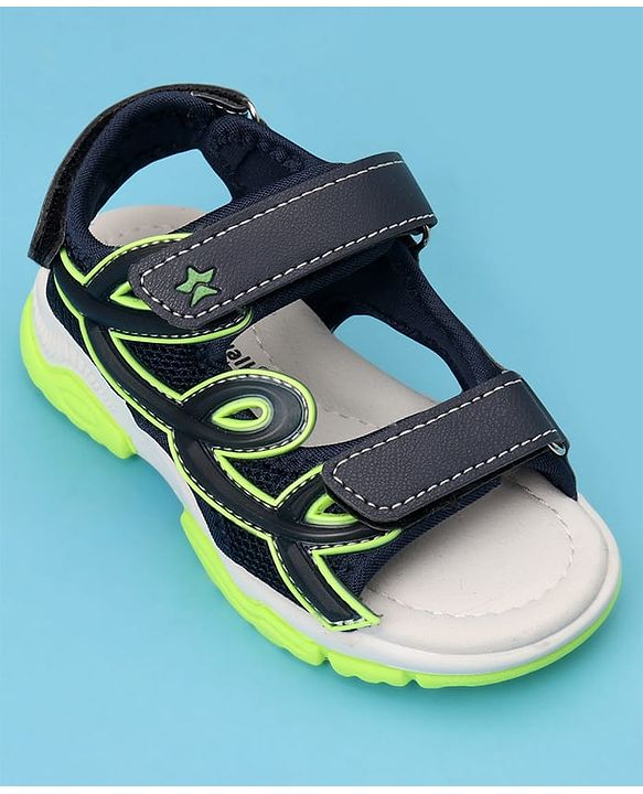 Cute Walk by Babyhug Velcro Closure Sandals - Navy Blue