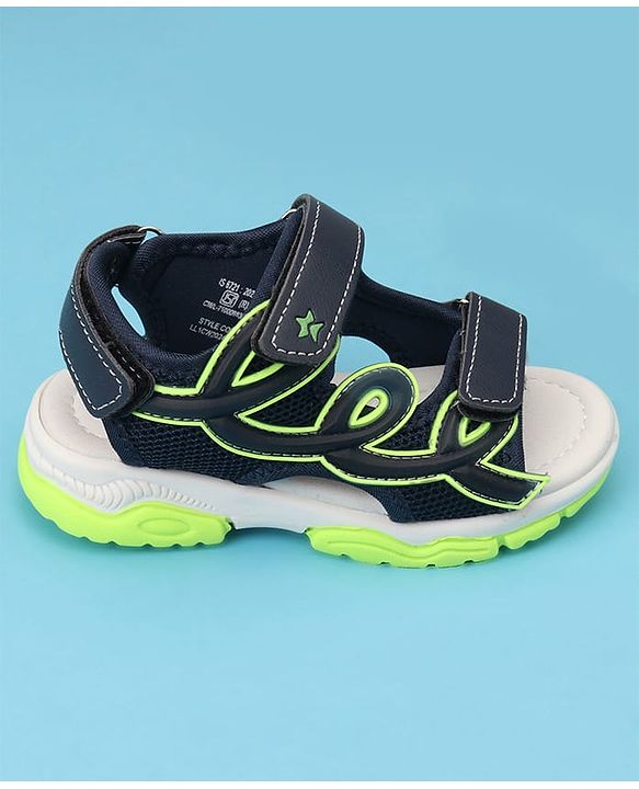 Cute Walk by Babyhug Velcro Closure Sandals - Navy Blue