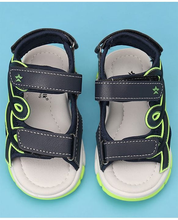 Cute Walk by Babyhug Velcro Closure Sandals - Navy Blue