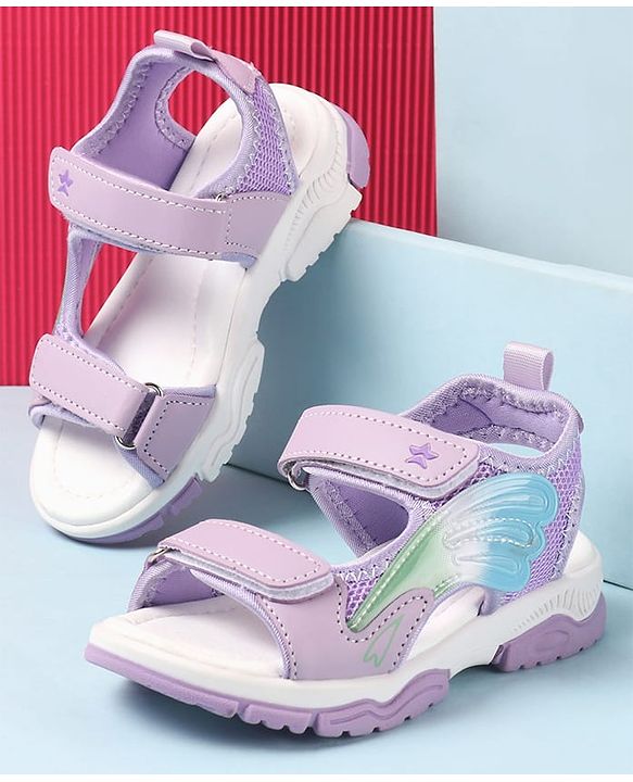 Cute Walk by Babyhug Velcro Closure Sandals - Purple