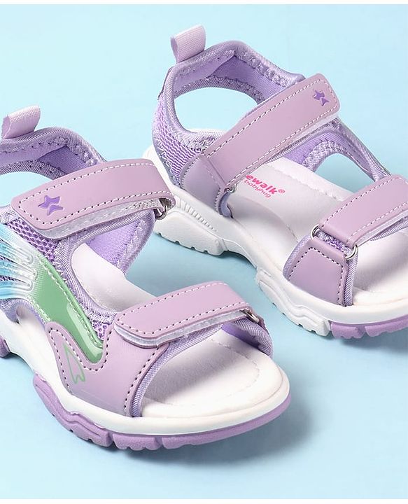 Cute Walk by Babyhug Velcro Closure Sandals - Purple