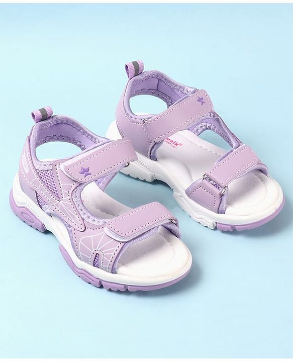 Cute Walk by Babyhug Velcro Closure Sandals with Abstract Print - Purple