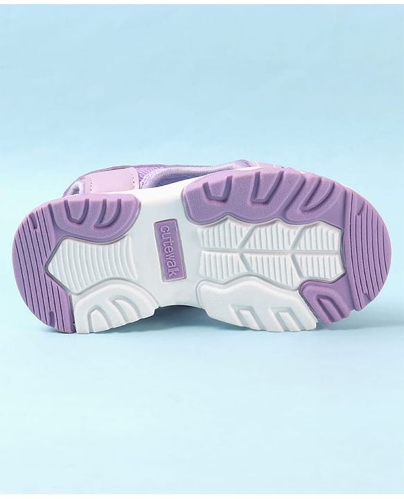 Cute Walk by Babyhug Velcro Closure Sandals with Abstract Print - Purple