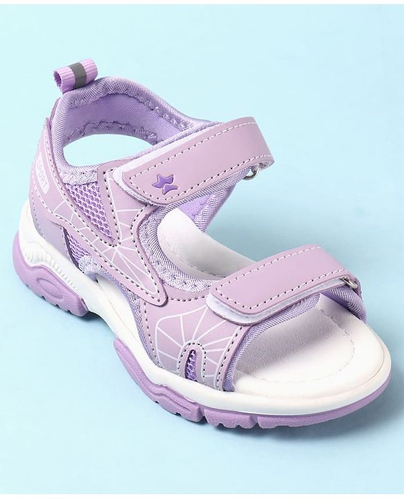 Cute Walk by Babyhug Velcro Closure Sandals with Abstract Print - Purple