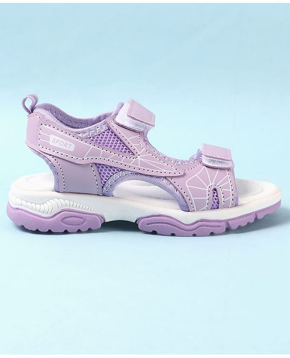 Cute Walk by Babyhug Velcro Closure Sandals with Abstract Print - Purple