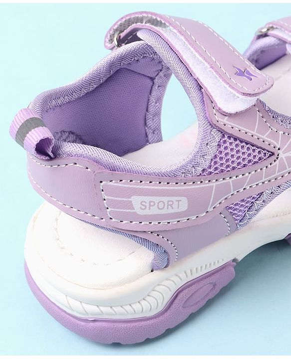Cute Walk by Babyhug Velcro Closure Sandals with Abstract Print - Purple