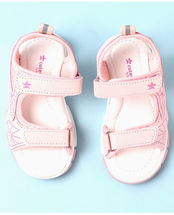 Cute Walk by Babyhug Velcro Closure Sandals with Abstract Print - Purple