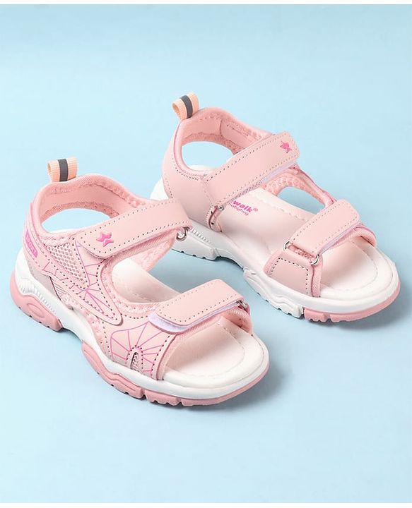 Cute Walk by Babyhug Velcro Closure Sandals with Abstract Print - Purple