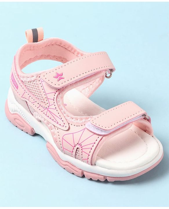 Cute Walk by Babyhug Velcro Closure Sandals with Abstract Print - Purple