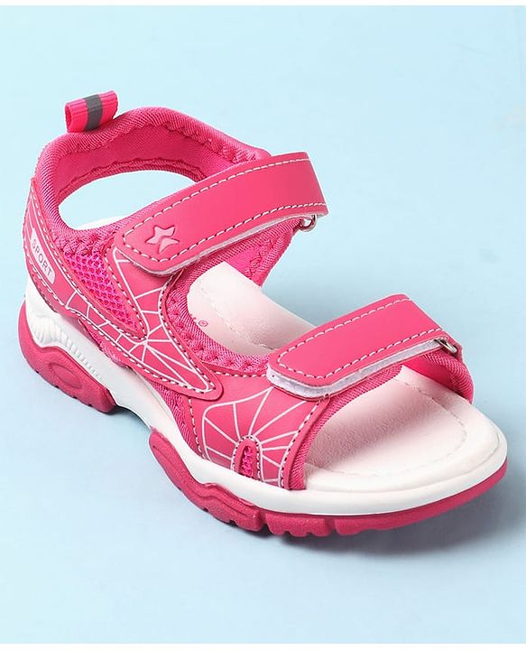 Cute Walk by Babyhug Velcro Closure Sandals with Abstract Print - Purple