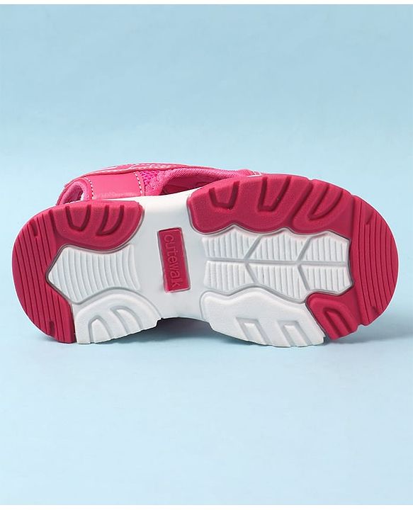 Cute Walk by Babyhug Velcro Closure Sandals with Abstract Print - Purple