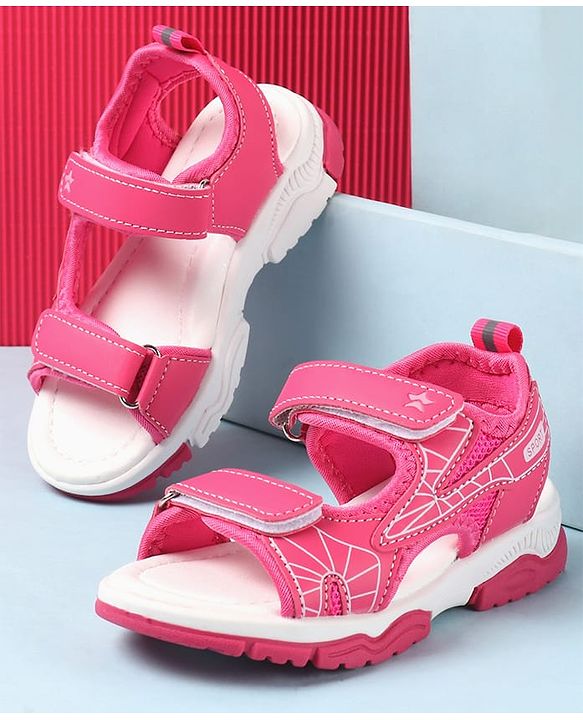 Cute Walk by Babyhug Velcro Closure Sandals with Abstract Print - Purple