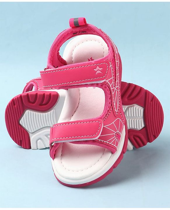 Cute Walk by Babyhug Velcro Closure Sandals with Abstract Print - Purple