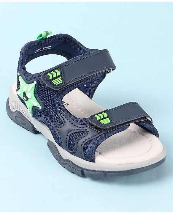 Cute Walk by Babyhug Velcro Closure Sandals with Star Applique - Purple