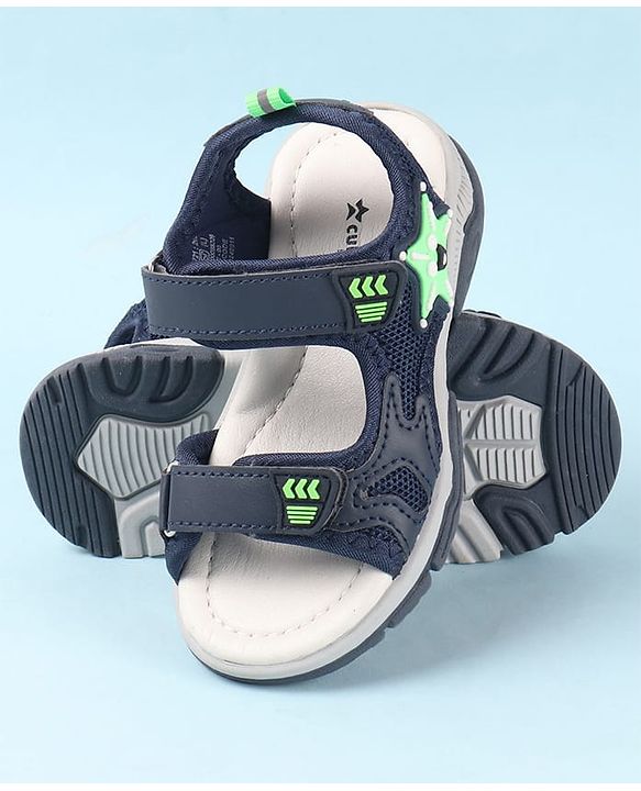 Cute Walk by Babyhug Velcro Closure Sandals with Star Applique - Purple