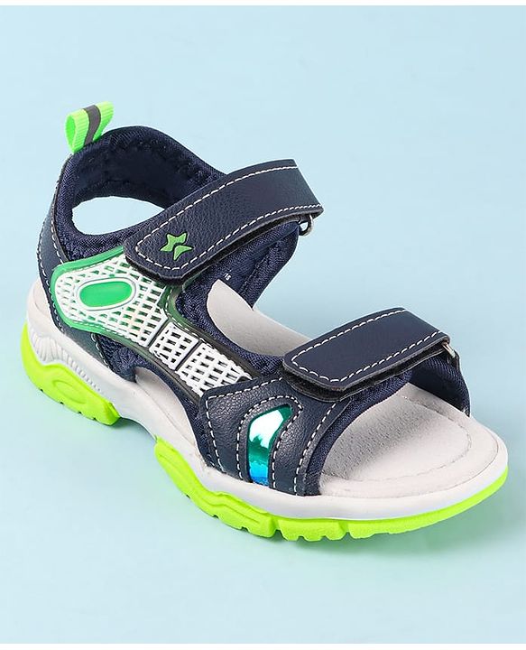 Cute Walk by Babyhug Velcro Closure Sandal With Colour Block - Navy Blue