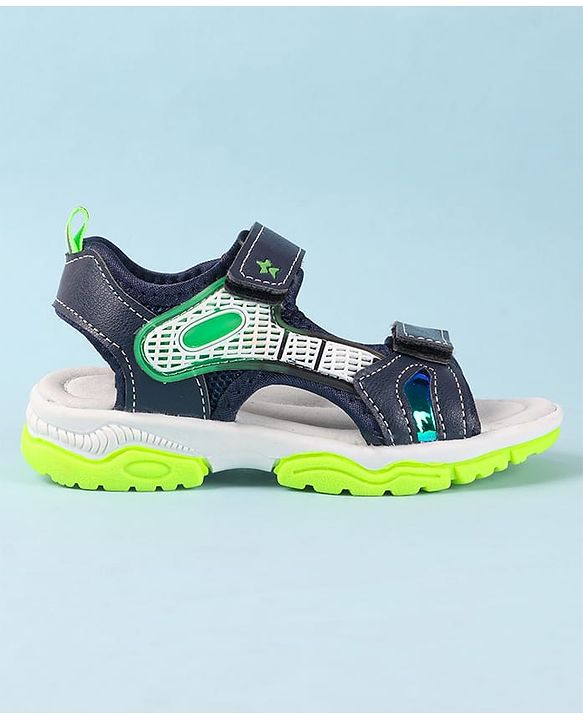Cute Walk by Babyhug Velcro Closure Sandal With Colour Block - Navy Blue