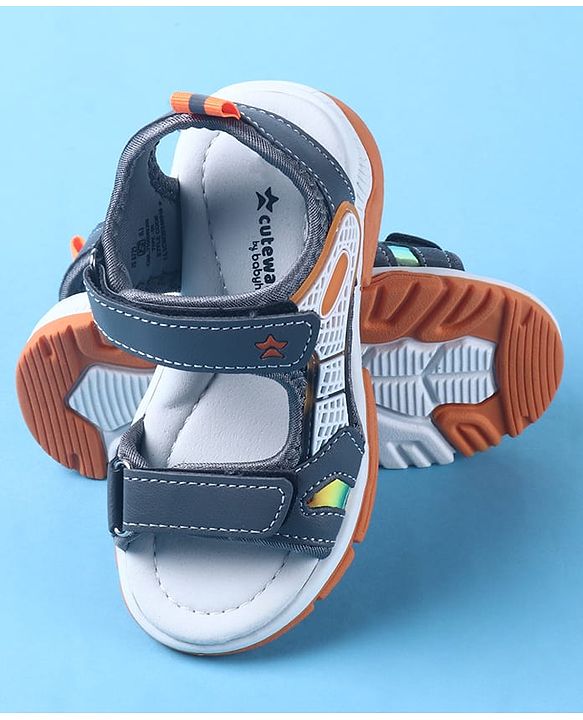 Cute Walk by Babyhug Velcro Closure Sandal With Colour Block - Navy Blue