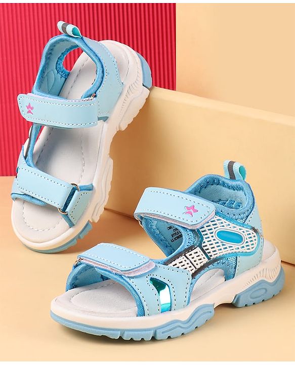 Cute Walk by Babyhug Velcro Closure Sandal With Colour Block - Navy Blue