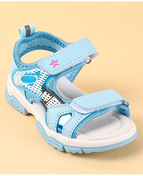 Cute Walk by Babyhug Velcro Closure Sandal With Colour Block - Navy Blue