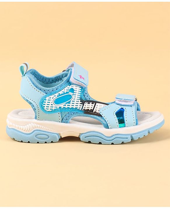 Cute Walk by Babyhug Velcro Closure Sandal With Colour Block - Navy Blue