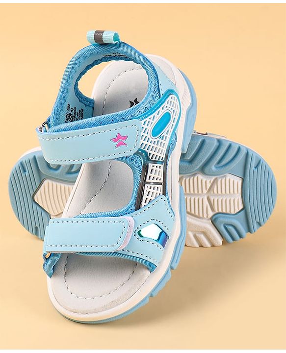 Cute Walk by Babyhug Velcro Closure Sandal With Colour Block - Navy Blue