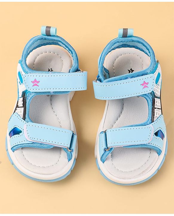 Cute Walk by Babyhug Velcro Closure Sandal With Colour Block - Navy Blue