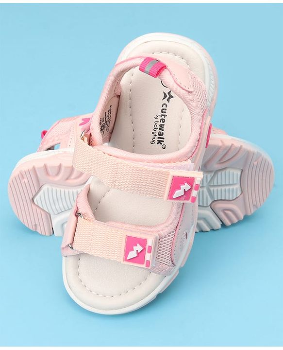 Cute Walk by Babyhug Solid Color Velcro Closure Sandals - Navy Blue