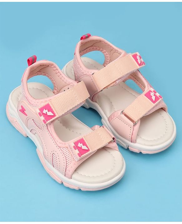 Cute Walk by Babyhug Solid Color Velcro Closure Sandals - Navy Blue