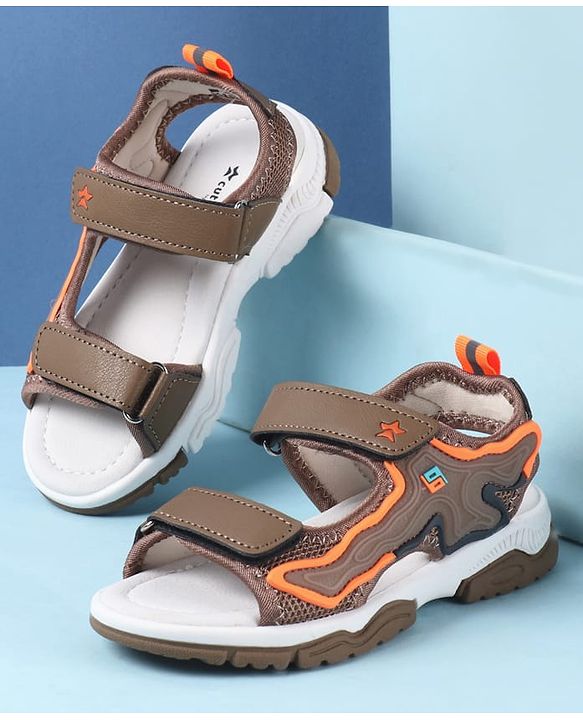 Cute Walk by Babyhug Velcro Closure Sandals - Brown
