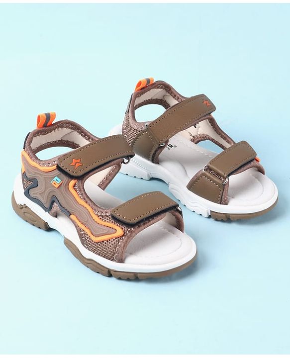 Cute Walk by Babyhug Velcro Closure Sandals - Brown