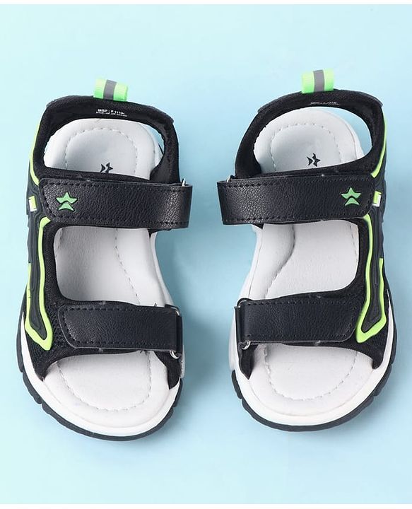 Cute Walk by Babyhug Velcro Closure Sandals - Black