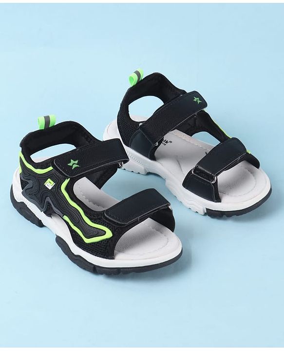 Cute Walk by Babyhug Velcro Closure Sandals - Black