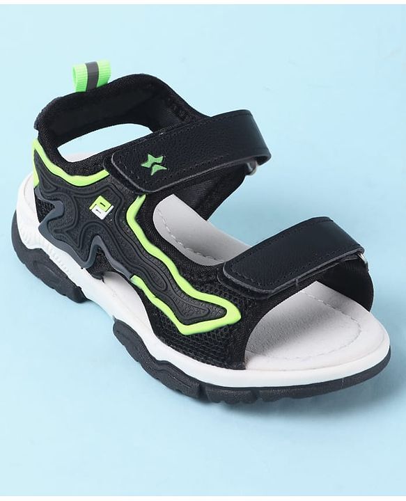 Cute Walk by Babyhug Velcro Closure Sandals - Black