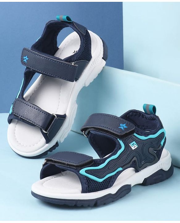 Cute Walk by Babyhug Velcro Closure Sandals - Black