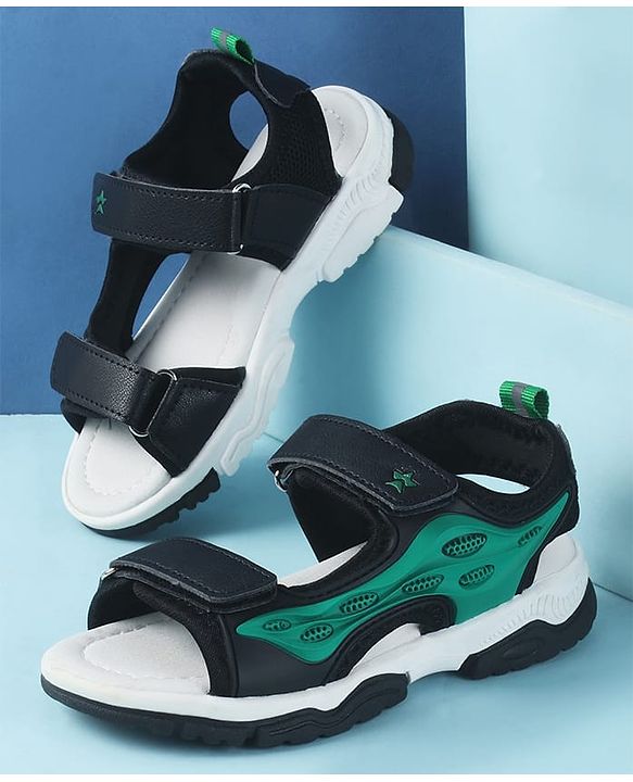Cute Walk by Babyhug Velcro Closure Sandals - Black