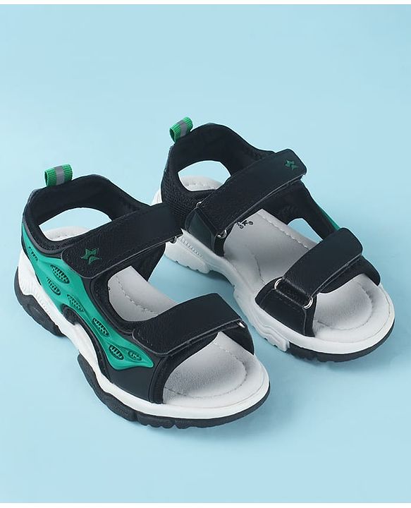 Cute Walk by Babyhug Velcro Closure Sandals - Black