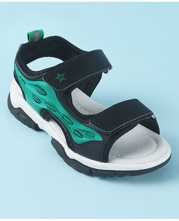 Cute Walk by Babyhug Velcro Closure Sandals - Black