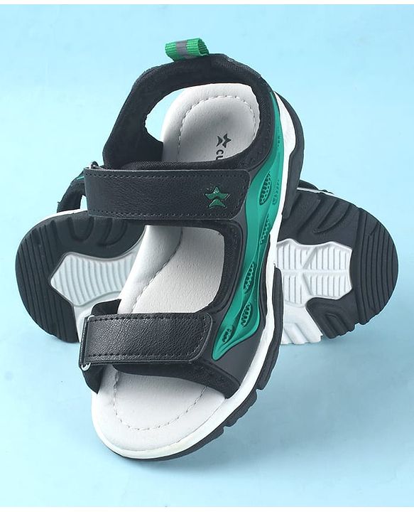 Cute Walk by Babyhug Velcro Closure Sandals - Black