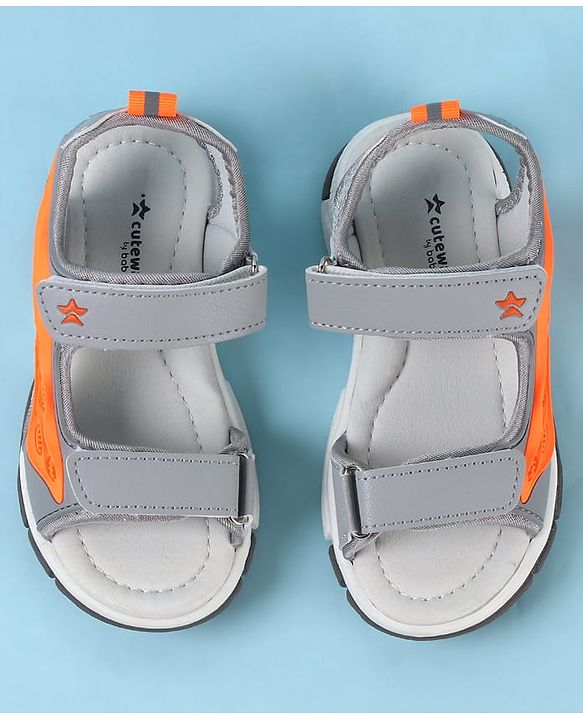 Cute Walk by Babyhug Velcro Closure Sandals - Black