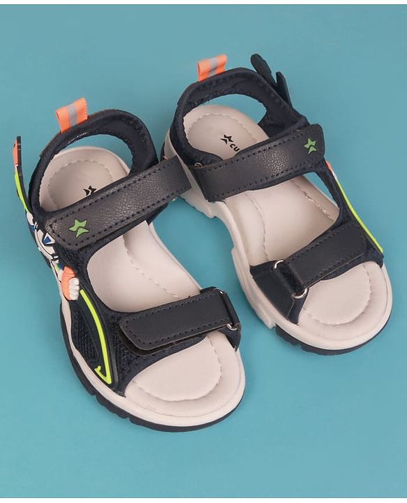 Cute Walk by Babyhug Velcro Closure Ballerinas with Glitter Unicorn Print & Bow Applique - Pink main image 1