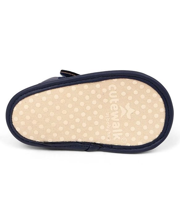Cute Walk by Babyhug Booties with Velcro Closure - Beige