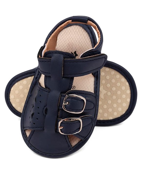 Cute Walk by Babyhug Booties with Velcro Closure - Beige