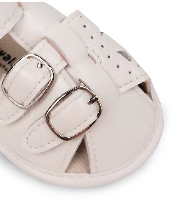 Cute Walk by Babyhug Booties with Velcro Closure - Beige
