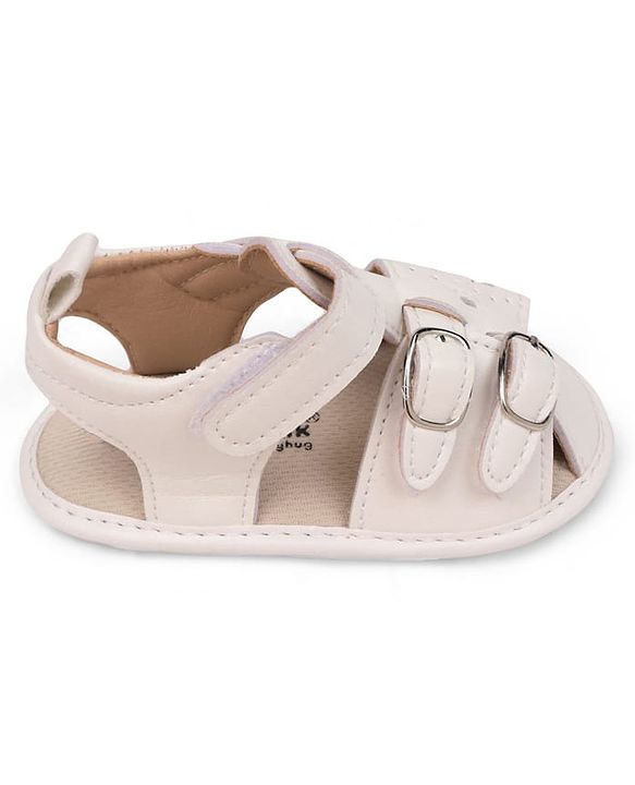 Cute Walk by Babyhug Booties with Velcro Closure - Beige
