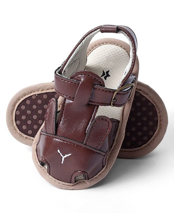 Cute Walk by Babyhug Booties with Buckle Closure & Ear Applique - Navy Blue