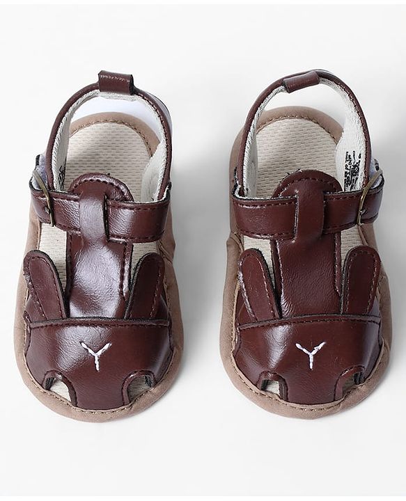 Cute Walk by Babyhug Booties with Buckle Closure & Ear Applique - Navy Blue